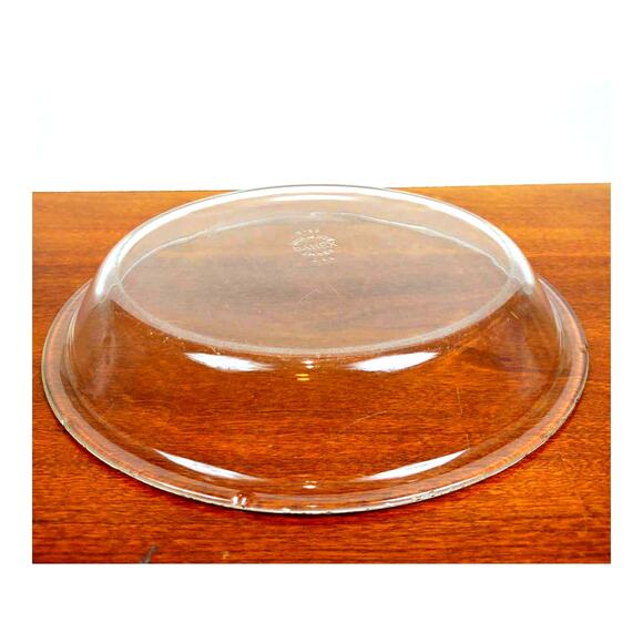 Vintage Pyrex Deep Pie Plate 9'' Clear Glass Flat Rim 209 Made In USA - Picture 2 of 7
